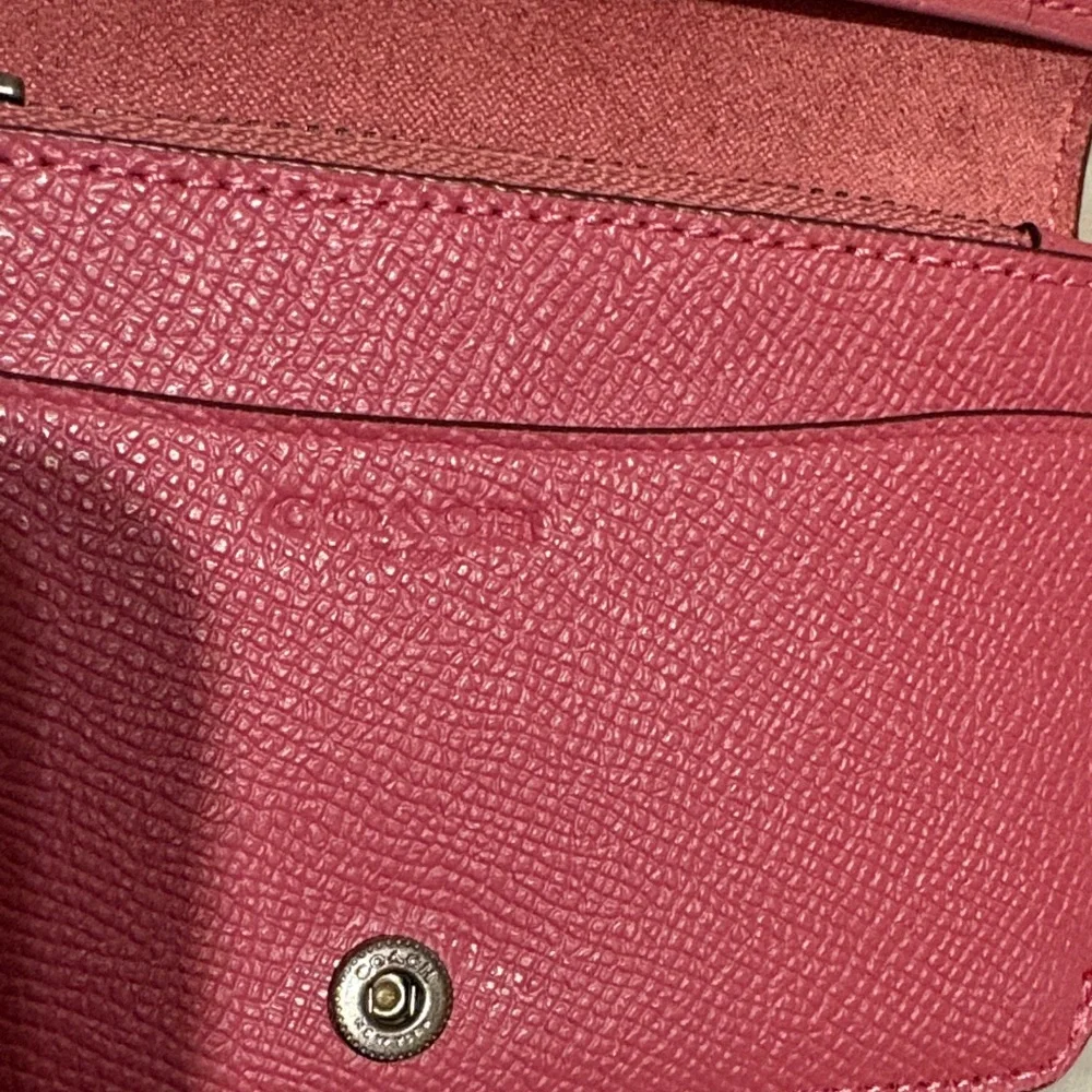 Coach Pink Leather Card Holder - Picture 6 of 13
